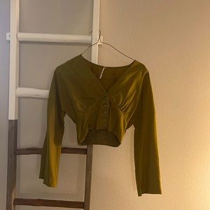 Free People cropped corset blouse
